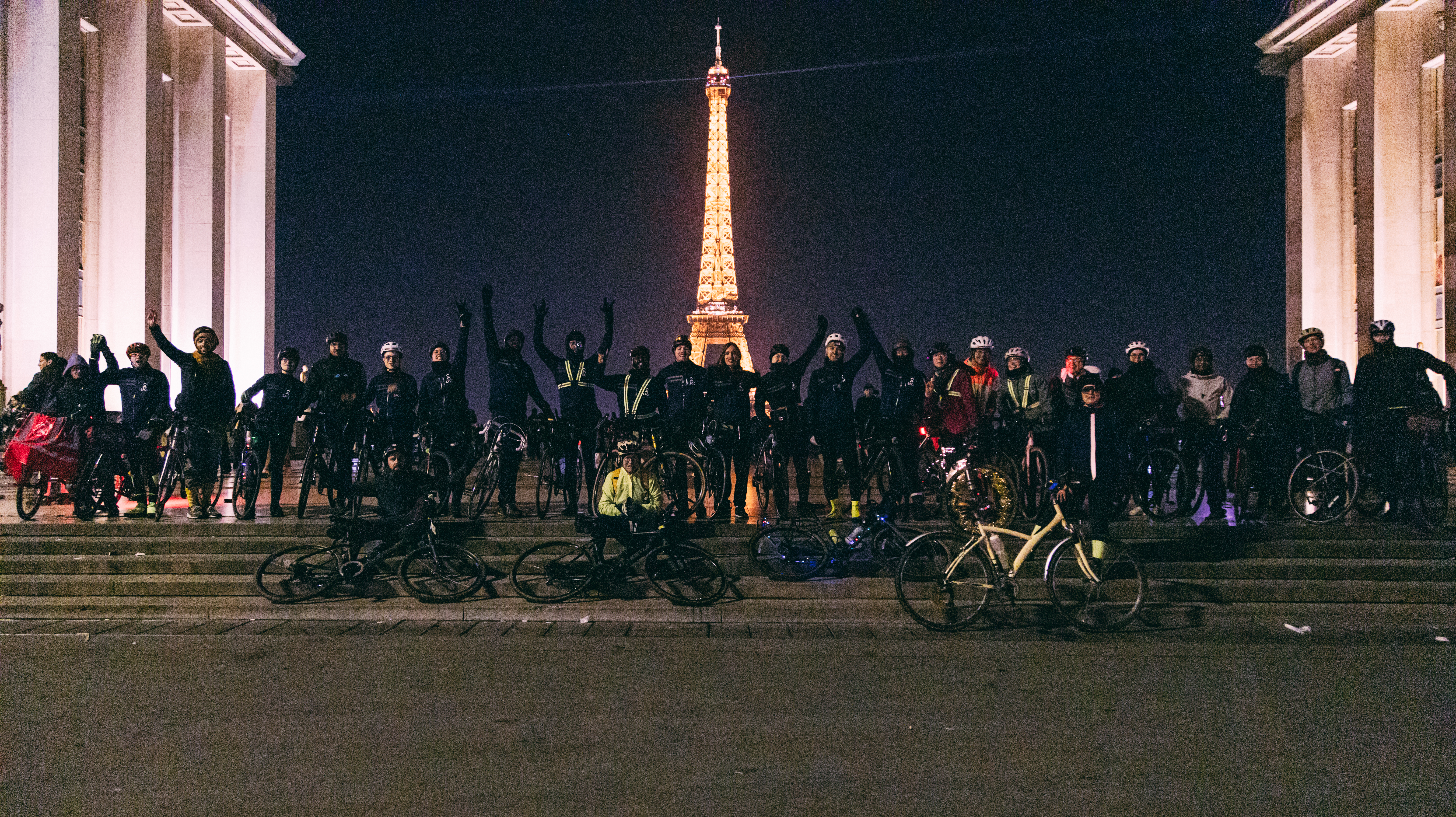 Cyclistes lors de la 5e édition du Lille-Paris contre le cancer